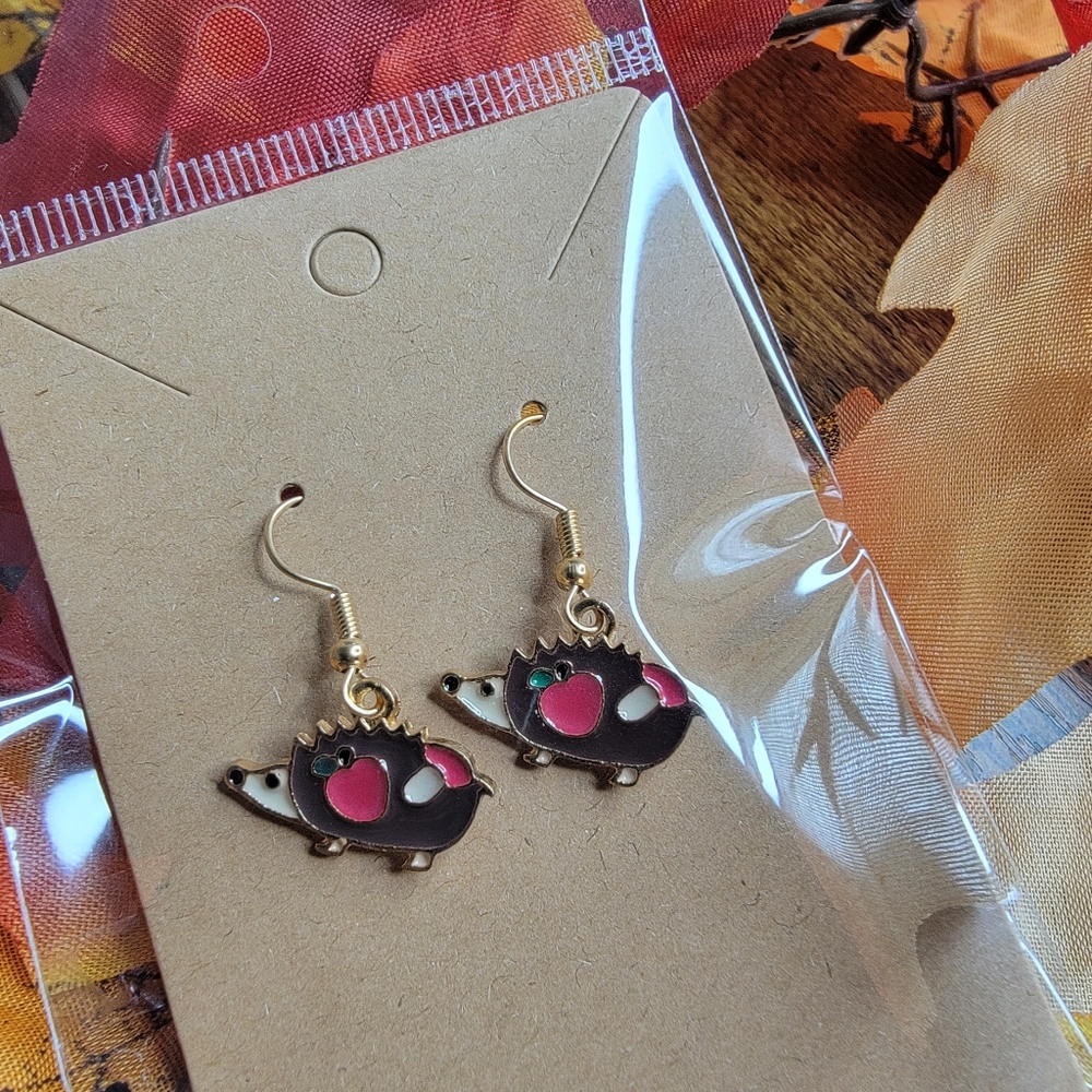 🍁8 Final!! Hedgehog Earrings